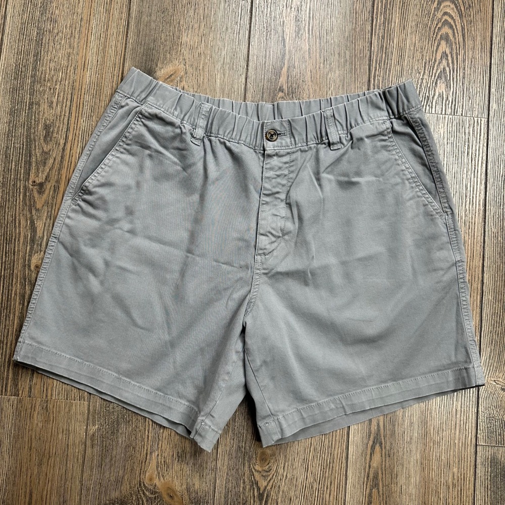 Bearbottom Clothing Chino Shorts Mens XL 7" Inseam Gray Stretch Elastic Waist